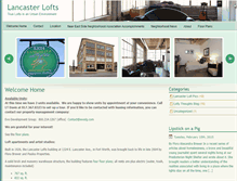 Tablet Screenshot of lancasterlofts.com